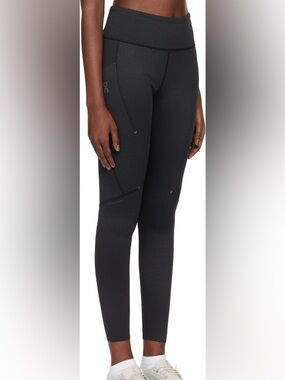 On Run on Clouds Black Perf Winter Tights Lumos Sports Leggings Size Small
